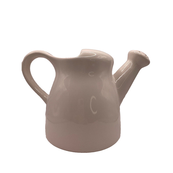 RAE DUNN " WATER " Watering Can/Pitcher Cream Color With Black Letters - Picture 3 of 7